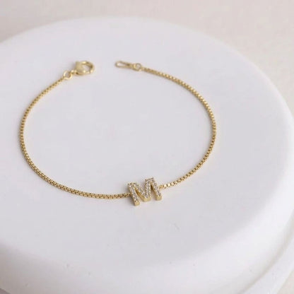 Personalised Diamond Initial Bracelet