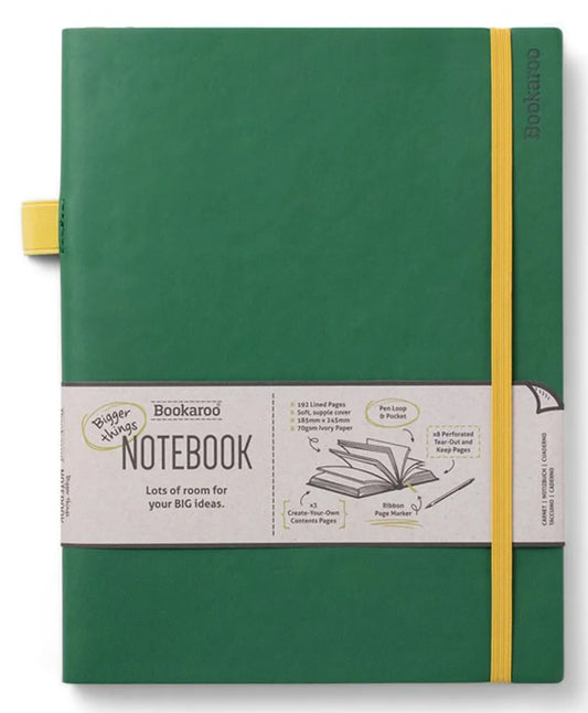 Bookaroo Bigger Things Notebook Journal - Forest Green