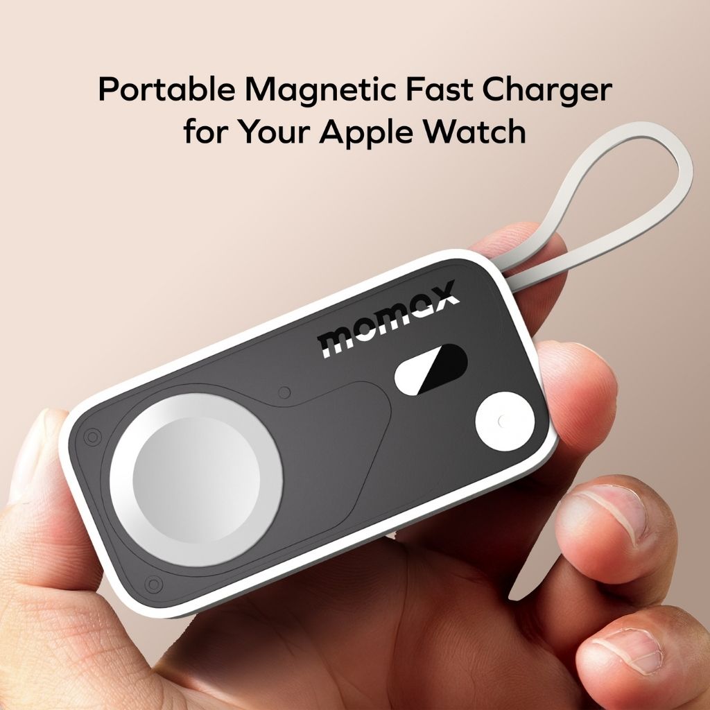 Momax 5000mAh Magnetic Power Bank with USB-C Plug and Apple Watch Charger