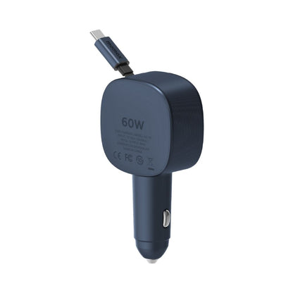 Momax 1-Move+ 60W 2-Port Car Charger With Built-In Retractable Cable