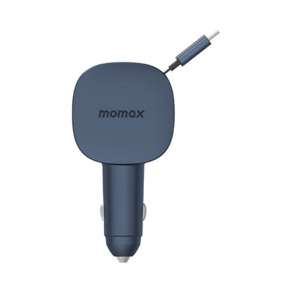Momax 1-Move+ 60W 2-Port Car Charger With Built-In Retractable Cable