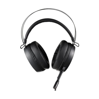 Black over-ear headphones on a white background