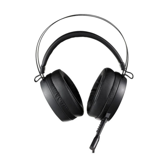 Black over-ear headphones on a white background