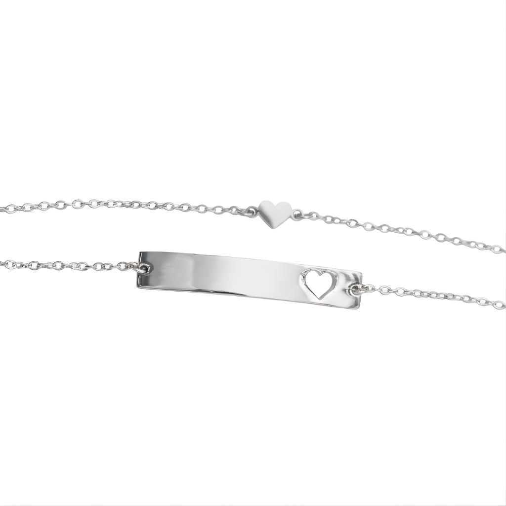 Minimal Heart Bracelet Duo Set