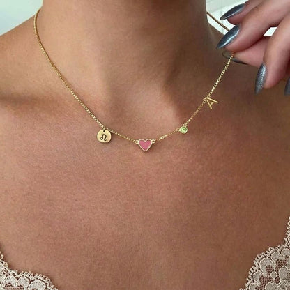 Personalised Zodiac Birthstone Initial Necklace
