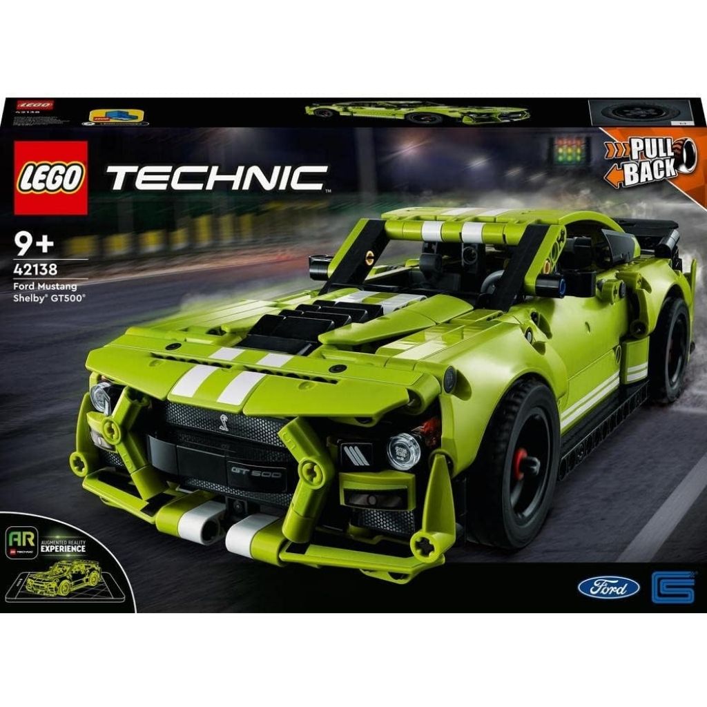 LEGO Technic Ford Mustang Shelby GT500 Set Pull Back Drag Toy Race Car 42138