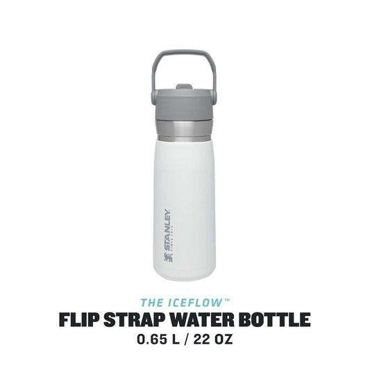 IceFlow Flip Straw Water Bottle 650 ml / 22 oz Polar