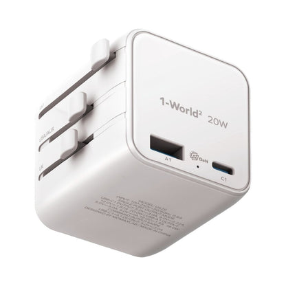 Momax 1-World 20W Universal 2-Port Travel Adapter