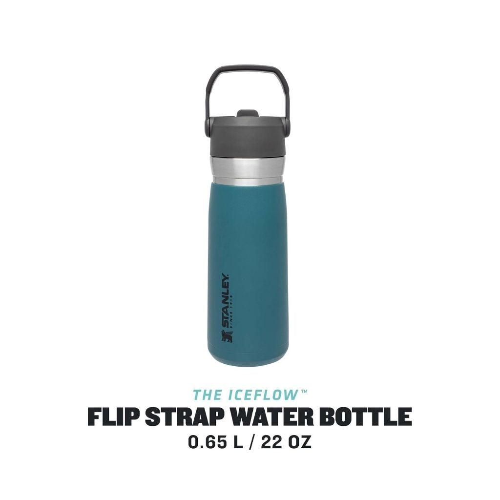IceFlow Flip Straw Water Bottle 650 ml / 22 oz Lagoon