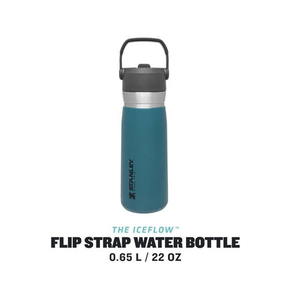 IceFlow Flip Straw Water Bottle 650 ml / 22 oz Lagoon