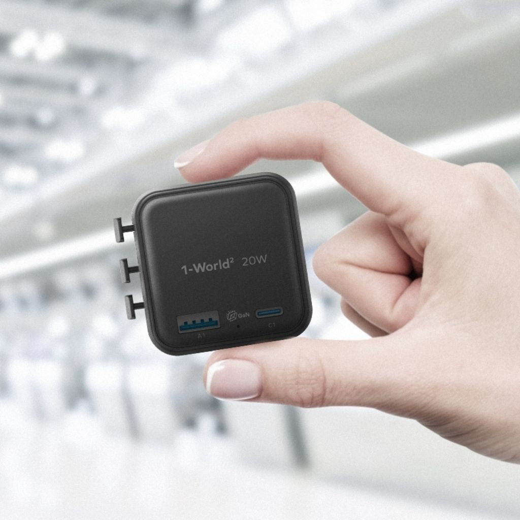 Momax 1-World 20W Universal 2-Port Travel Adapter