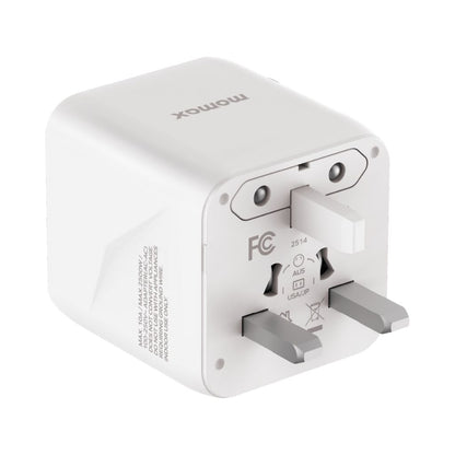 Momax 1-World 20W Universal 2-Port Travel Adapter