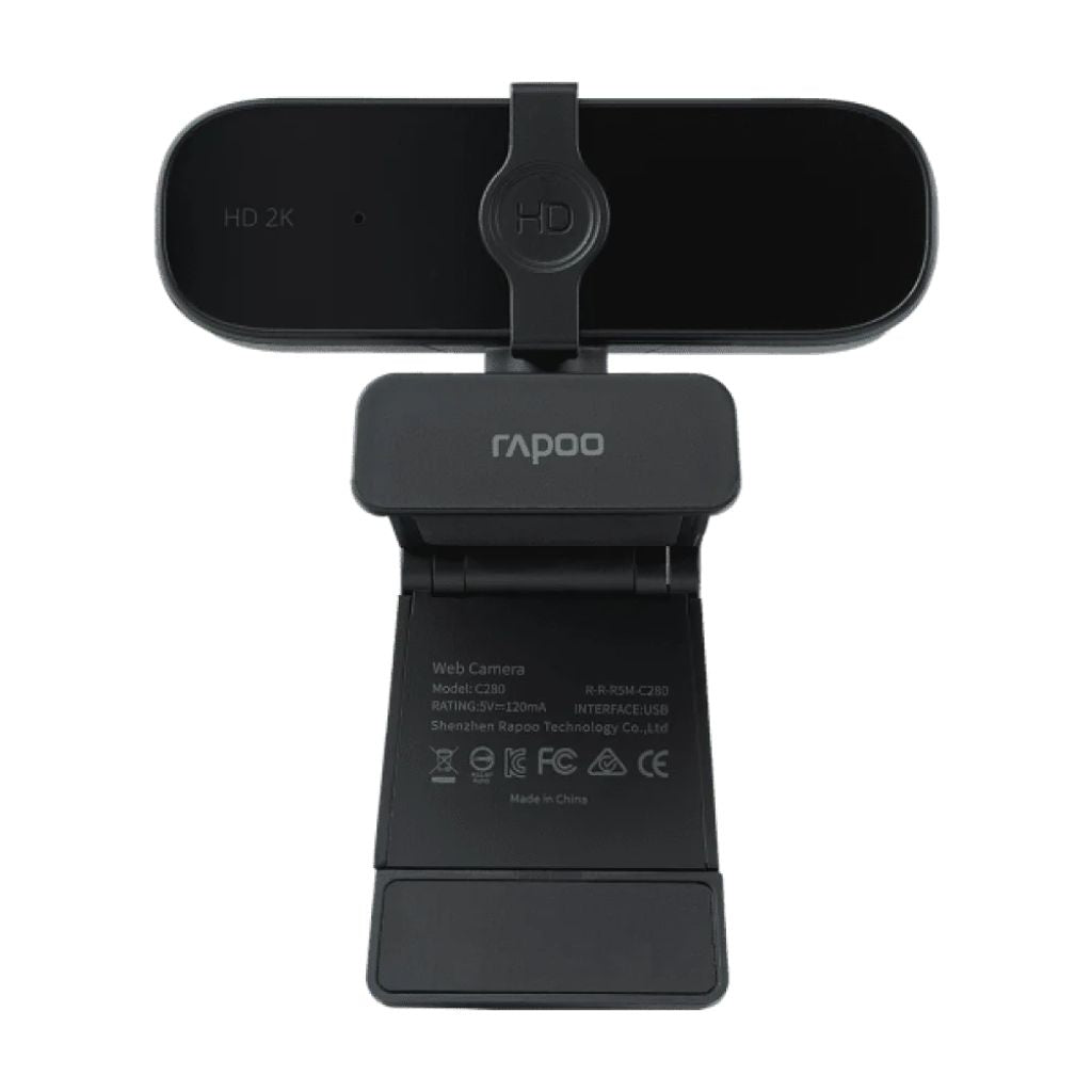 Black Rapoo webcam on a white background