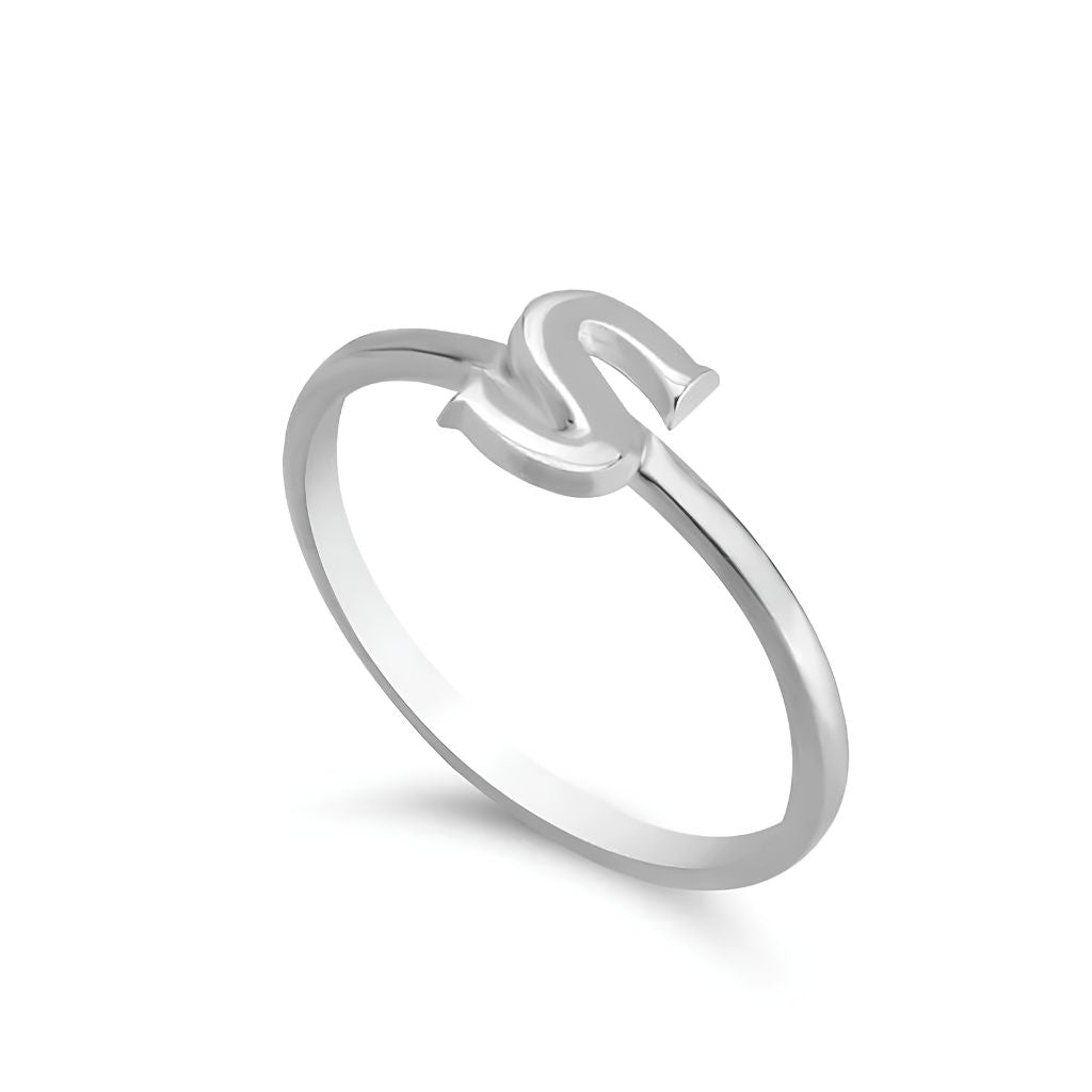 Stackable Initial Letter Ring