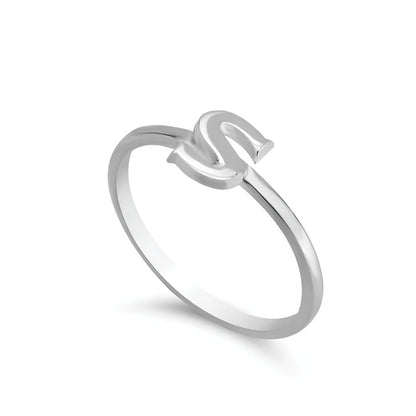 Stackable Initial Letter Ring