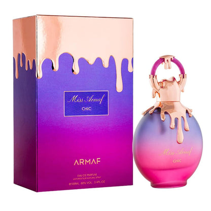 Miss Armaf Chic perfume bottle and packaging on a white background