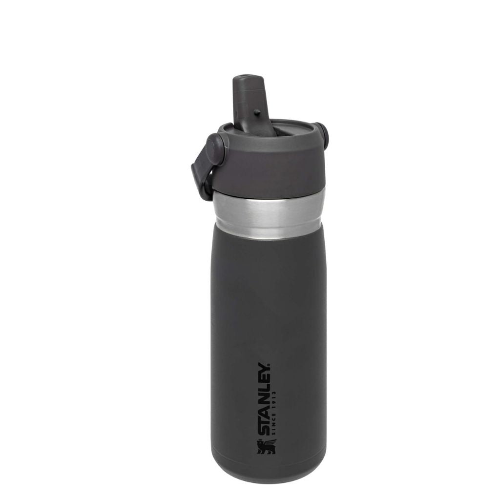 IceFlow Flip Straw Water Bottle 650 ml / 22 oz Charcoal