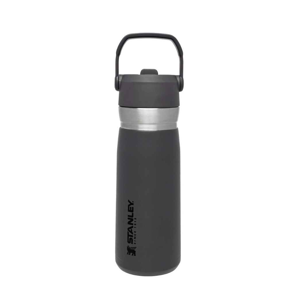IceFlow Flip Straw Water Bottle 650 ml / 22 oz Charcoal