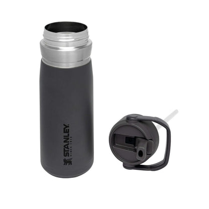IceFlow Flip Straw Water Bottle 650 ml / 22 oz Charcoal