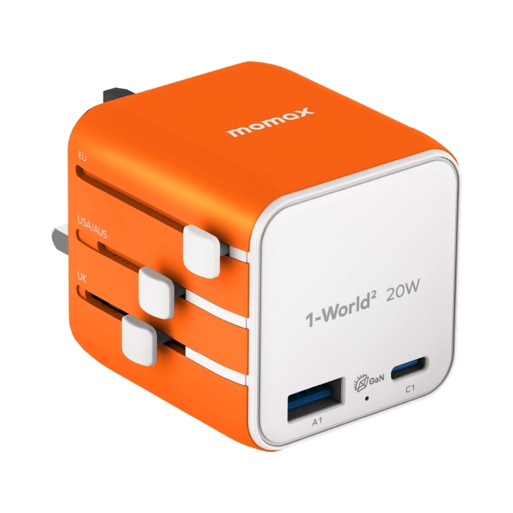 Momax 1-World 20W Universal 2-Port Travel Adapter
