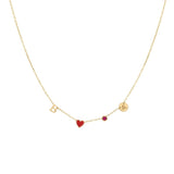 Personalised Zodiac Birthstone Initial Necklace