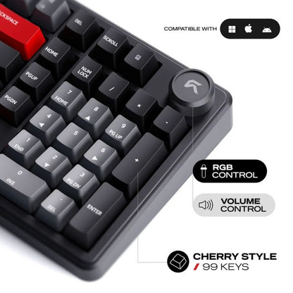 Cybeart Akula 99 - Tri-Mode Wireless RGB Gaming Keyboard - Signature Edition