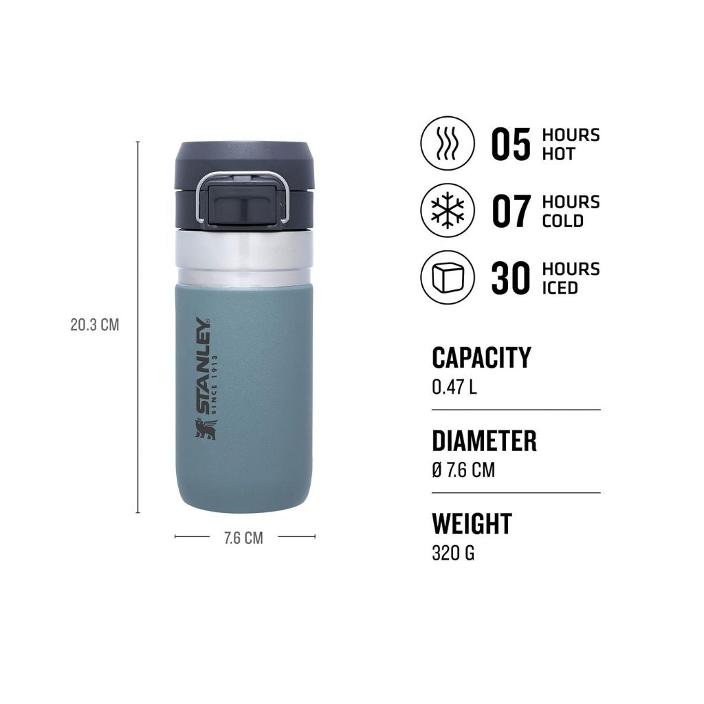 Quick Flip Water Bottle 470 ml/16 oz - Shale