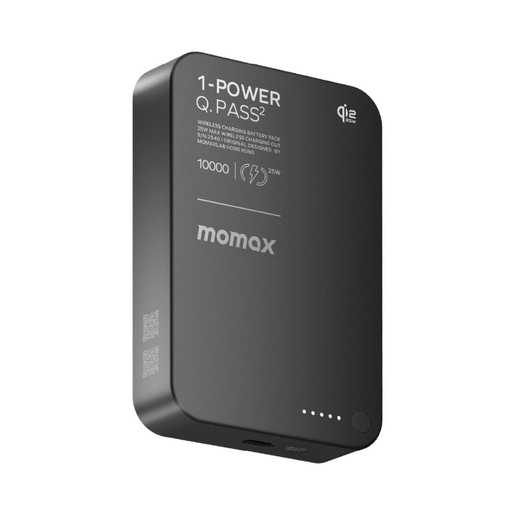 Momax 1-Power Q.Pass2 10000 mAh Qi2 25W Magnetic Wireless Power Bank