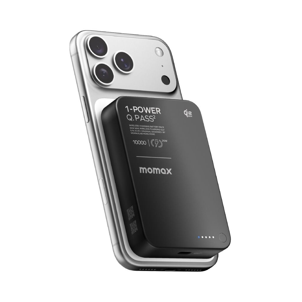 Momax 1-Power Q.Pass2 10000 mAh Qi2 25W Magnetic Wireless Power Bank