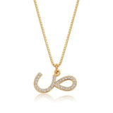 Arabic Zirconia Initial Necklace