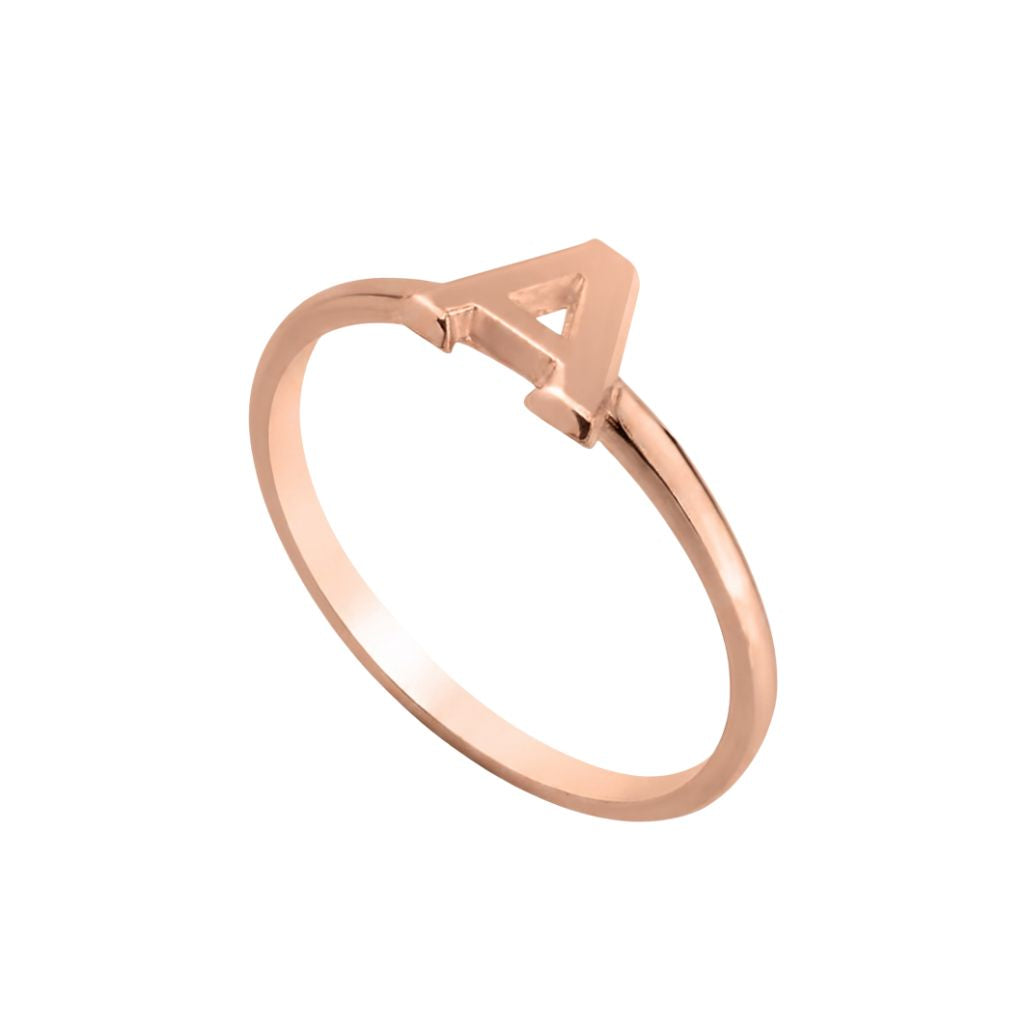 Stackable Initial Letter Ring