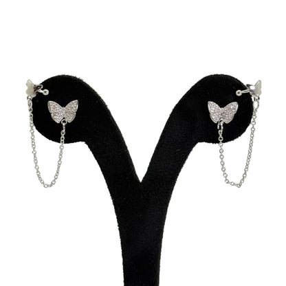 Fluttering Butterfly Chain Earrings