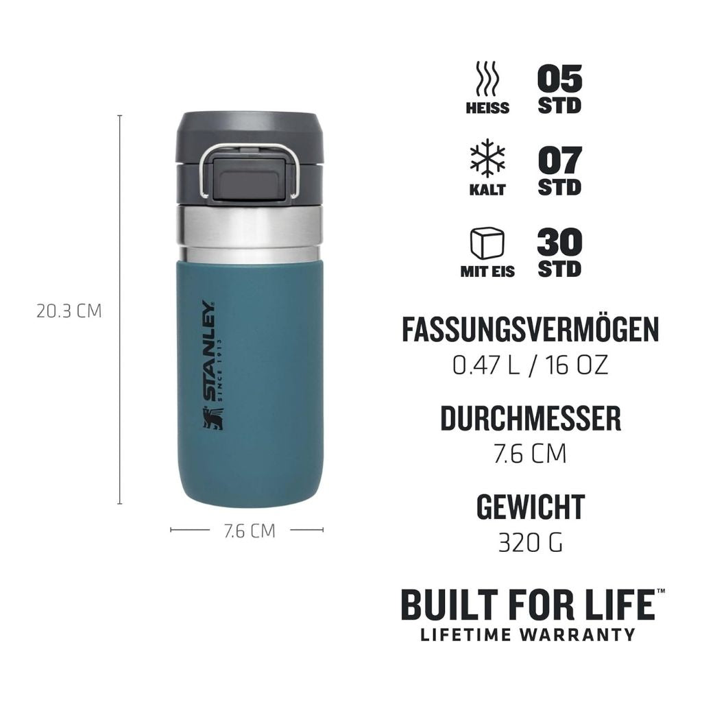 Quick Flip Water Bottle 470 ml/16 oz - Lagoon