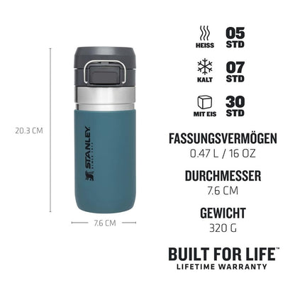 Quick Flip Water Bottle 470 ml/16 oz - Lagoon