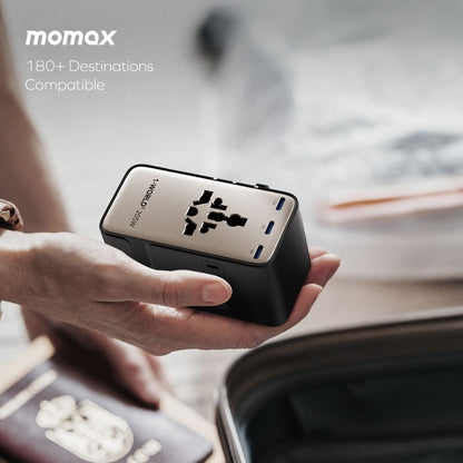 Momax 1-World2 205W 7-Port Dual Ac Travel Adaptor