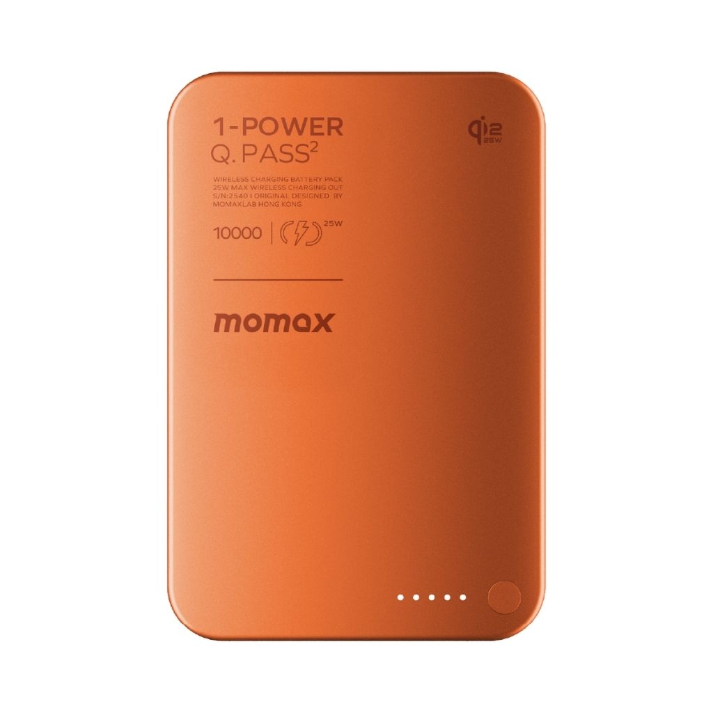 Momax 1-Power Q.Pass2 10000 mAh Qi2 25W Magnetic Wireless Power Bank
