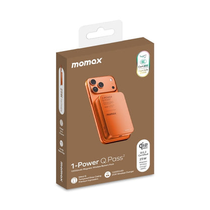 Momax 1-Power Q.Pass2 10000 mAh Qi2 25W Magnetic Wireless Power Bank