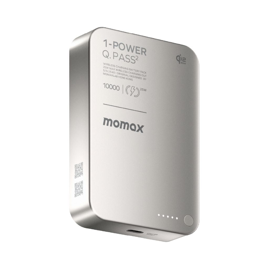 Momax 1-Power Q.Pass2 10000 mAh Qi2 25W Magnetic Wireless Power Bank