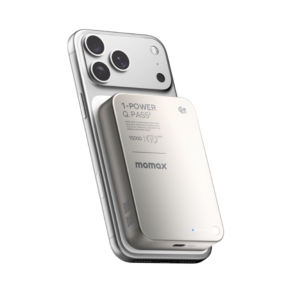 Momax 1-Power Q.Pass2 10000 mAh Qi2 25W Magnetic Wireless Power Bank