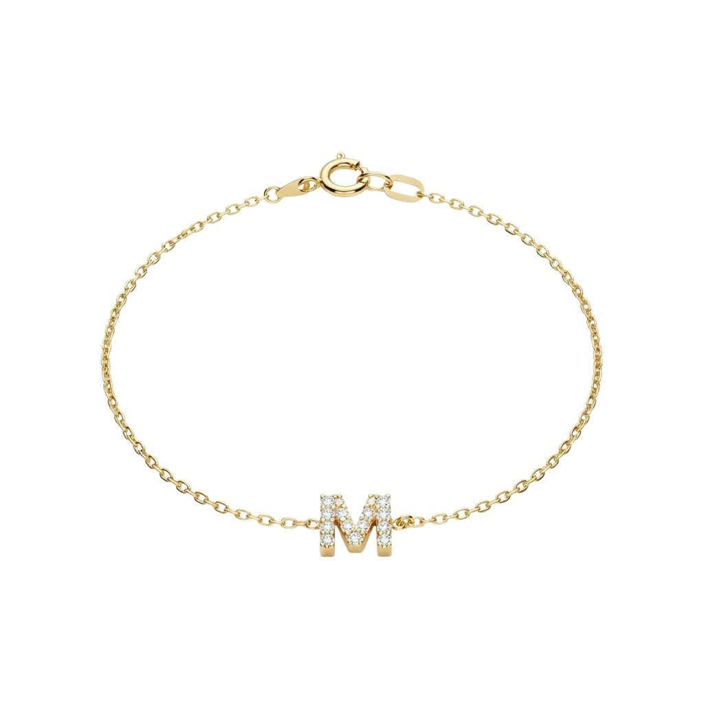 Personalised Diamond Initial Bracelet