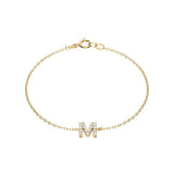 Personalised Diamond Initial Bracelet