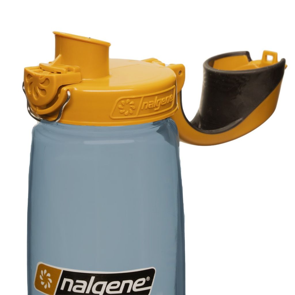 Nalgene Sustain 24oz On-The-Fly Tritan Bottle – Rhino with Brown Black Cap