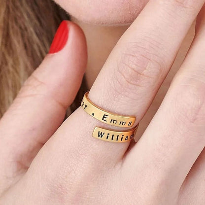Engraved Wrap Ring