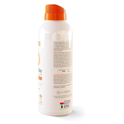 White spray bottle with an orange cap on a white background