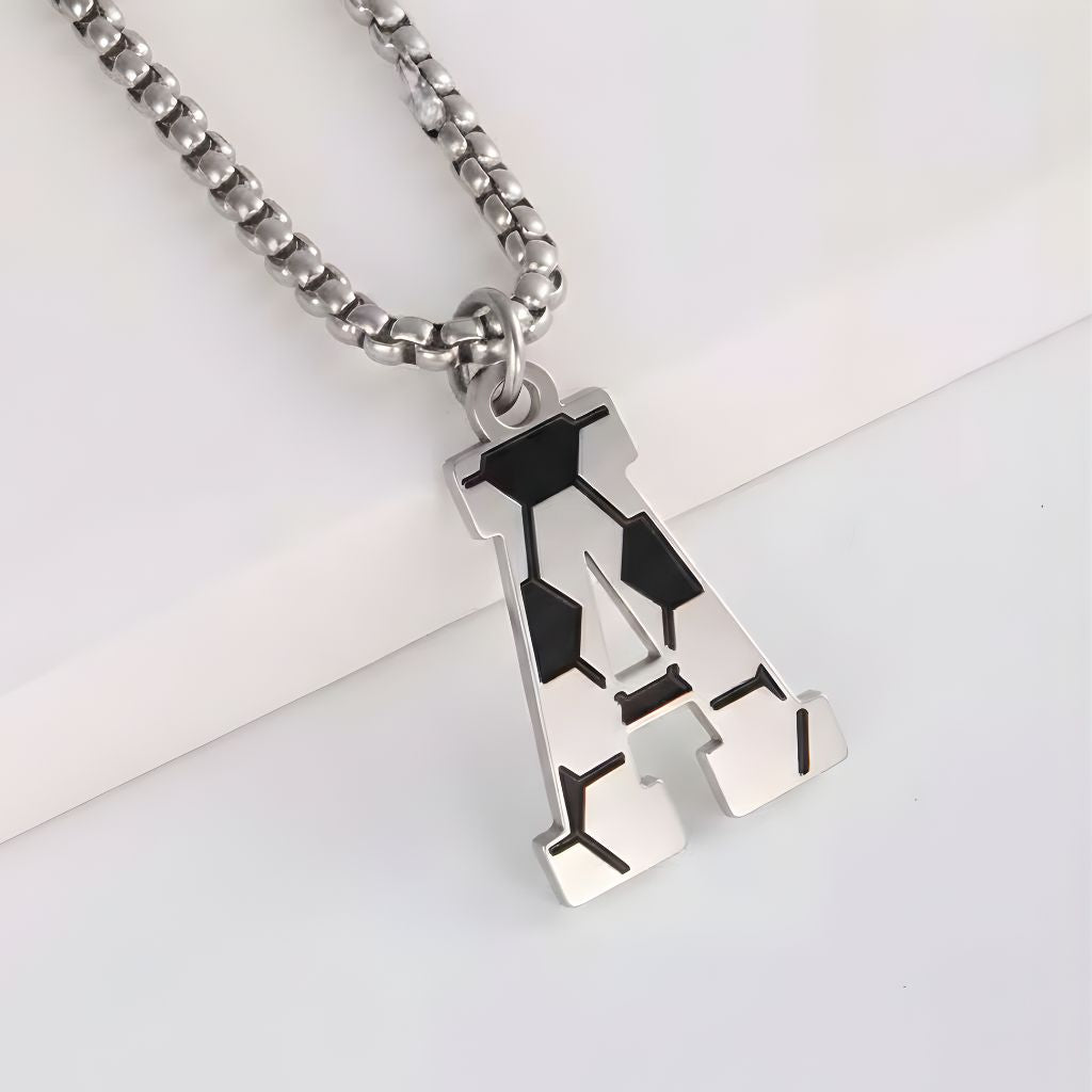 Personalised Soccer Initial Pendant Necklace
