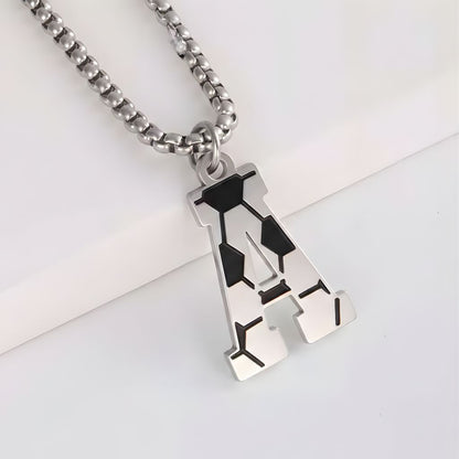 Personalised Soccer Initial Pendant Necklace