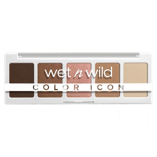 Wet n Wild eyeshadow palette with five colors on a white background
