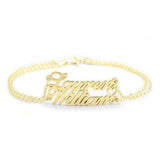 Two Name Bracelet with Heart