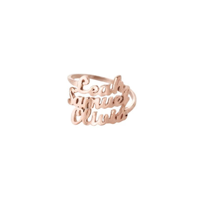 Classic Three Names Ring
