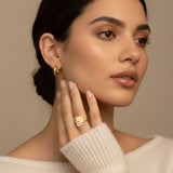 Engraved Name Square Ring